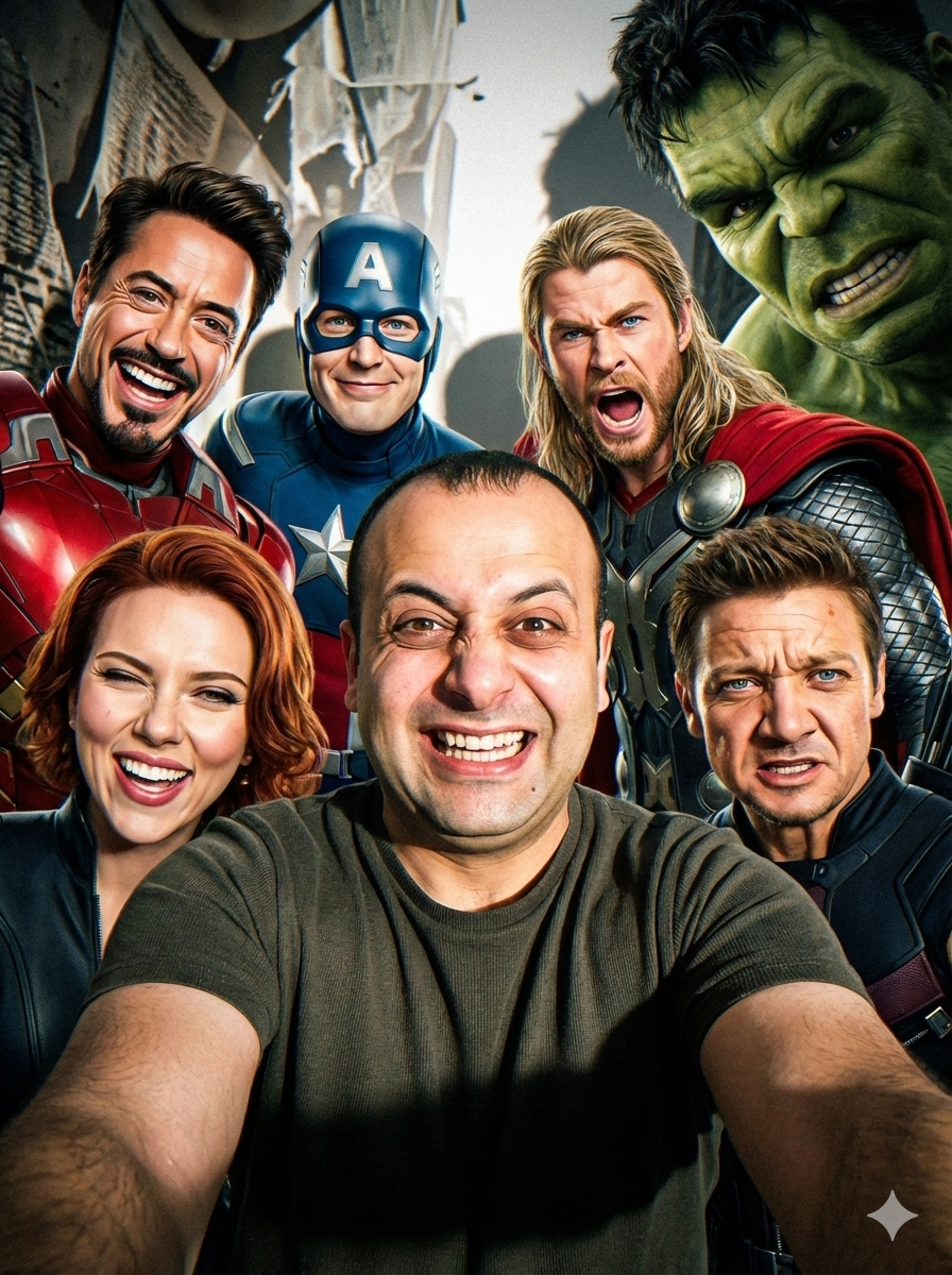 Avengers Fisheye Selfie Prompt