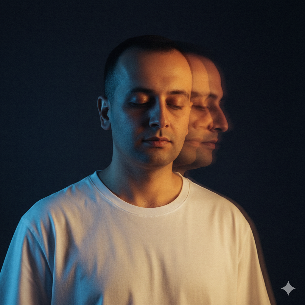 Cinematic Portrait With Ghosted Memory